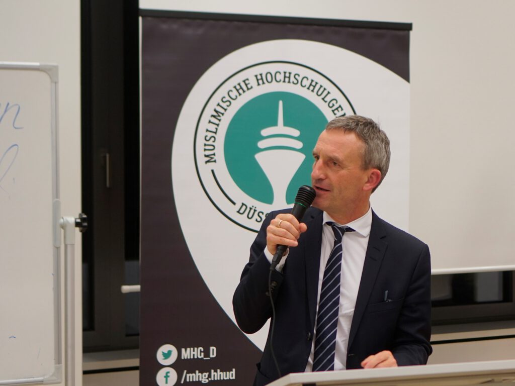 Thomas Geisel bei seiner Ansprache vom International Dinner im Jahr 2018
